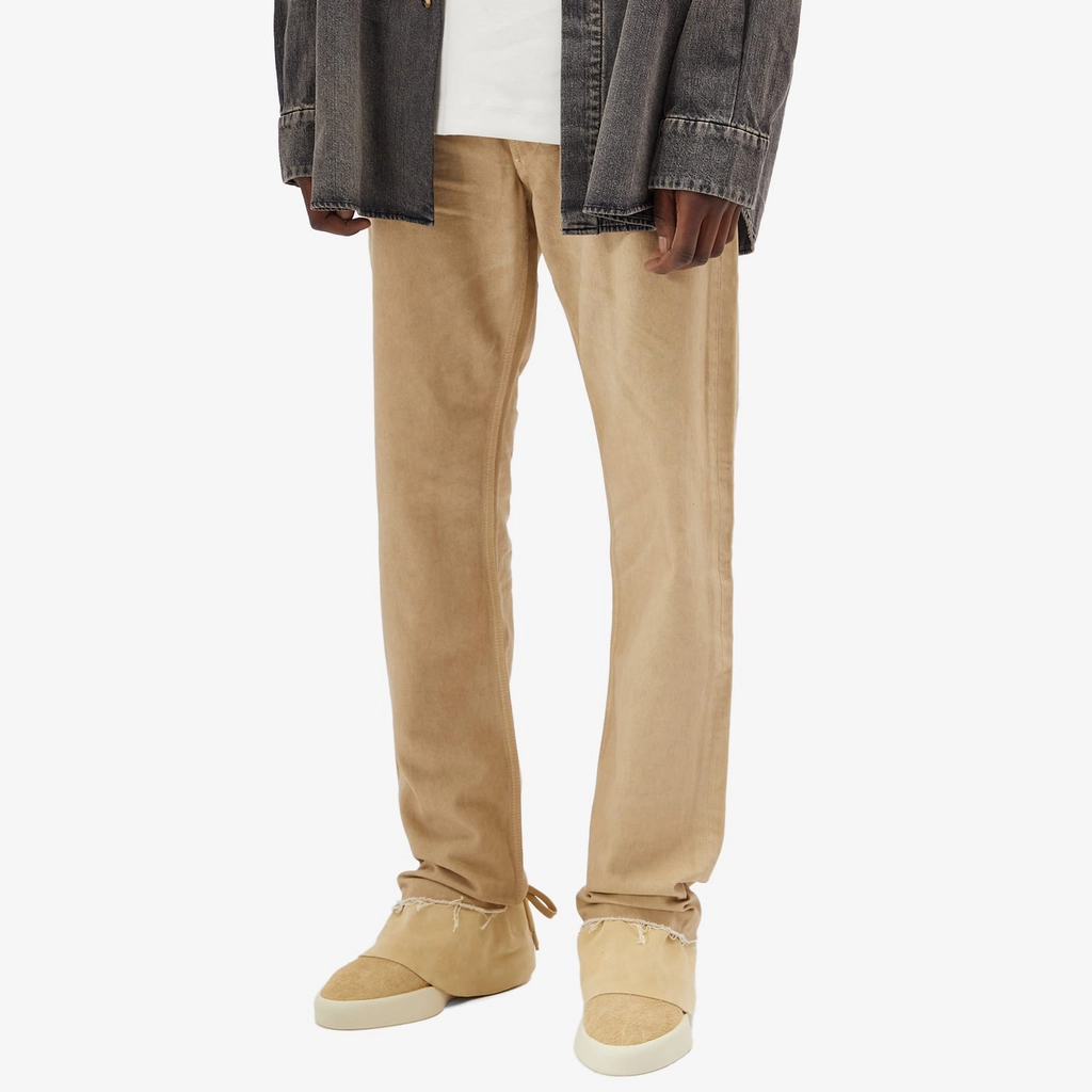 Fear of God Men's Straight 5-Pocket Jeans Washed Dune
